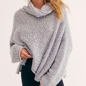 Free People BFF Cowl Neck Sweater  - Heather Gray. Size XS